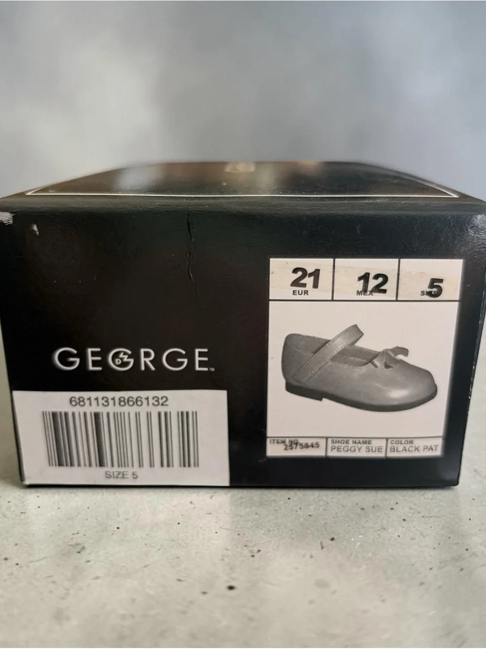 George Girls' Black Patent Mary Jane Shoes